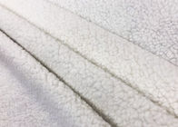 materiale del vello di 320GSM Woollike Sherpa per bianco dell'abbigliamento 100 per cento del poliestere