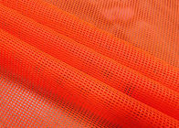 90GSM 100 per cento del poliestere del tessuto di maglia per colore rosso arancio al neon delle scarpe