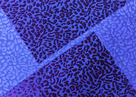 tessuto del velluto fuori bruciato poliestere di 220GSM 94% per la stampa porpora del leopardo dell'indumento