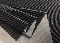 tessuto elastico del velluto a coste del poliestere di 220GSM 93% per il nero del sofà dell'abbigliamento
