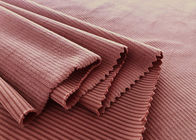 Tessuto elastico del velluto a coste del poliestere di 94%/materiale rosa 200GSM velluto a coste della cenere