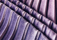 290GSM il filo di ordito materiale del poliestere del velluto porpora 93% ha tricottato la piega per la Skirt Violet di signore