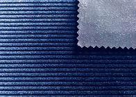 tessuto elastico del velluto a coste del poliestere di 250GSM 92% per i blu navy degli accessori