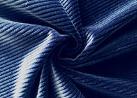 tessuto elastico del velluto a coste del poliestere di 250GSM 92% per i blu navy degli accessori