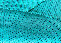 tessuto di maglia della farfalla del poliestere di 140GSM 93% per il blu di turchese del rivestimento di usura di sport