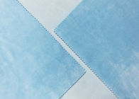 Tessuto elastico del velluto del poliestere di 92% micro per il blu di bambino domestico del tessuto 340GSM