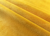 micro tessuto molle del poliestere 220GSM/tessuto giallo ambrato del velluto per gli accessori dei giocattoli