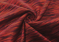 190GSM il poliestere tricottante di trama elastico Microfiber del tessuto 100 per yoga copre il rosso di Heather