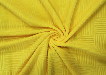 Tessuto del velluto impresso poliestere di morbidezza 210GSM 100% micro per il tessuto domestico - giallo