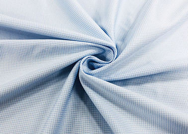 Filo di ordito 100% del tessuto della camicia del poliestere che tricotta semplicemente per i controlli blu del lavoratore