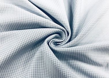 100 per cento del poliestere della camicia del tessuto di Grey tricottato filo di ordito del percalle controllano 130GSM