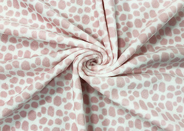 Tessuto 100% del vello del poliestere per la stampa domestica 210GSM del leopardo di rosa del tessuto