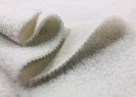 materiale del vello di 320GSM Woollike Sherpa per bianco dell'abbigliamento 100 per cento del poliestere