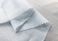tessuto di maglia tricottato 80GSM per usura di sport che allinea il poliestere 100% di bianco