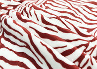 tessuto del velluto del poliestere 210GSM/poli tessuto del vello per le bande domestiche della zebra del tessuto