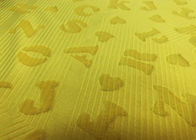 100% l'alfabeto impresso poliestere molle 210GSM segna il micro tessuto con lettere del velluto - giallo